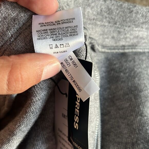 NEW Express Gray High Waisted Knit Kit Pants Size XL - Picture 5 of 13